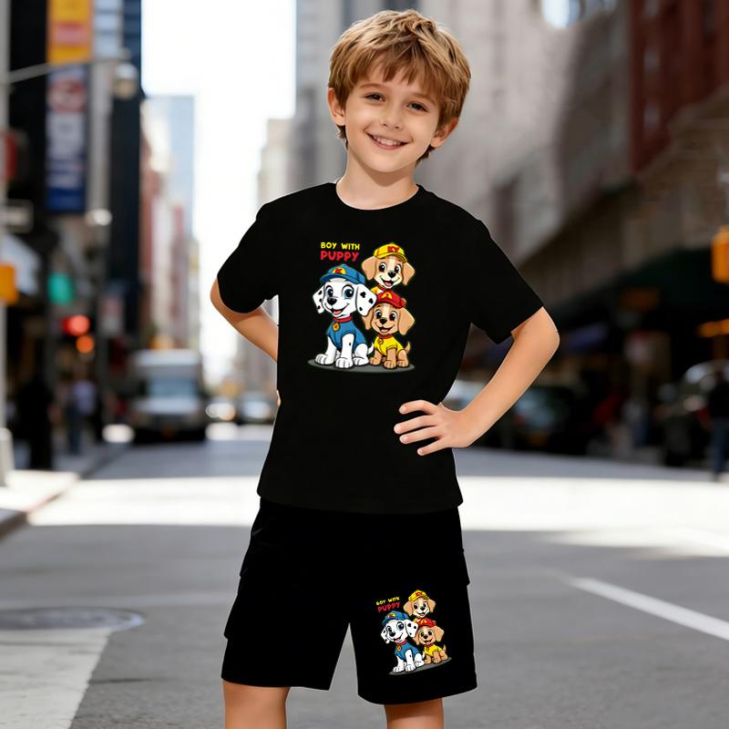 Boys 2 Piece Boy With Puppy Letter Print Outfit, Short Sleeve T-Shirt and Shorts Set for Kids Age 5-14,Black and White Sporty Casual Summer Clothes 5-6 Years чёрный
Boys 2 Piece Boy With Puppy Letter Print Outfit, Short Sleeve T-Shirt and Shorts Set for Kids Age 5-14,Black and White Sporty Casual Summer Clothes 5-6 Years чёрный