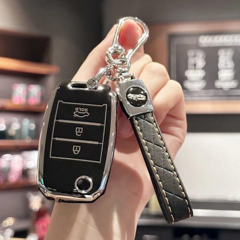 Чехол-брелок с кожаным ремешком для KIA K2 K5 Sorento Soul Carens Sportage, интеллектуальный чехол для ключа с дистанционным управлением
Чехол-брелок с кожаным ремешком для KIA K2 K5 Sorento Soul Carens Sportage, интеллектуальный чехол для ключа с дистанционным управлением