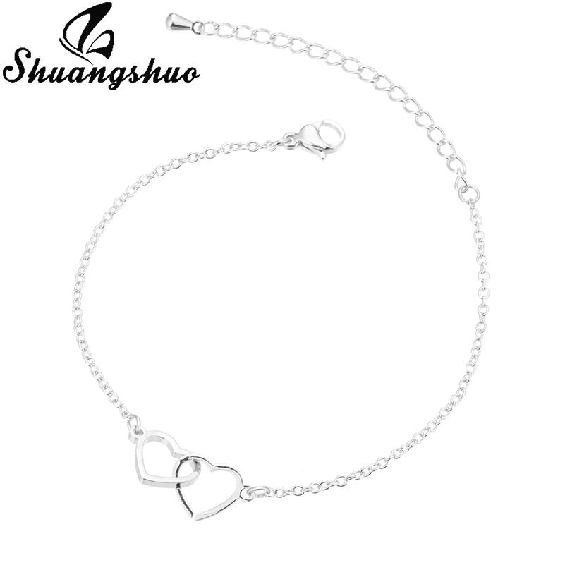Shuangshuo Charm Heart Bracelet for Women Stainless Steel Bracelet Jewelry Double Heart Pendat Bangles Femme Engagement Gift
Shuangshuo Charm Heart Bracelet for Women Stainless Steel Bracelet Jewelry Double Heart Pendat Bangles Femme Engagement Gift