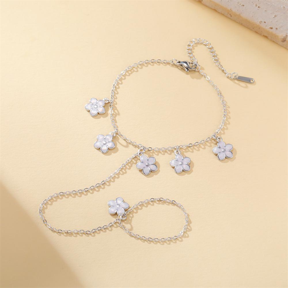 Stainless Steel Enamel Flower Charms Finger Bracelet Gold Color Plumeria Women s Bracelet Jewelry Birthday Mother s Day Gift 17-22 cm
Stainless Steel Enamel Flower Charms Finger Bracelet Gold Color Plumeria Women s Bracelet Jewelry Birthday Mother s Day Gift 17-22 cm