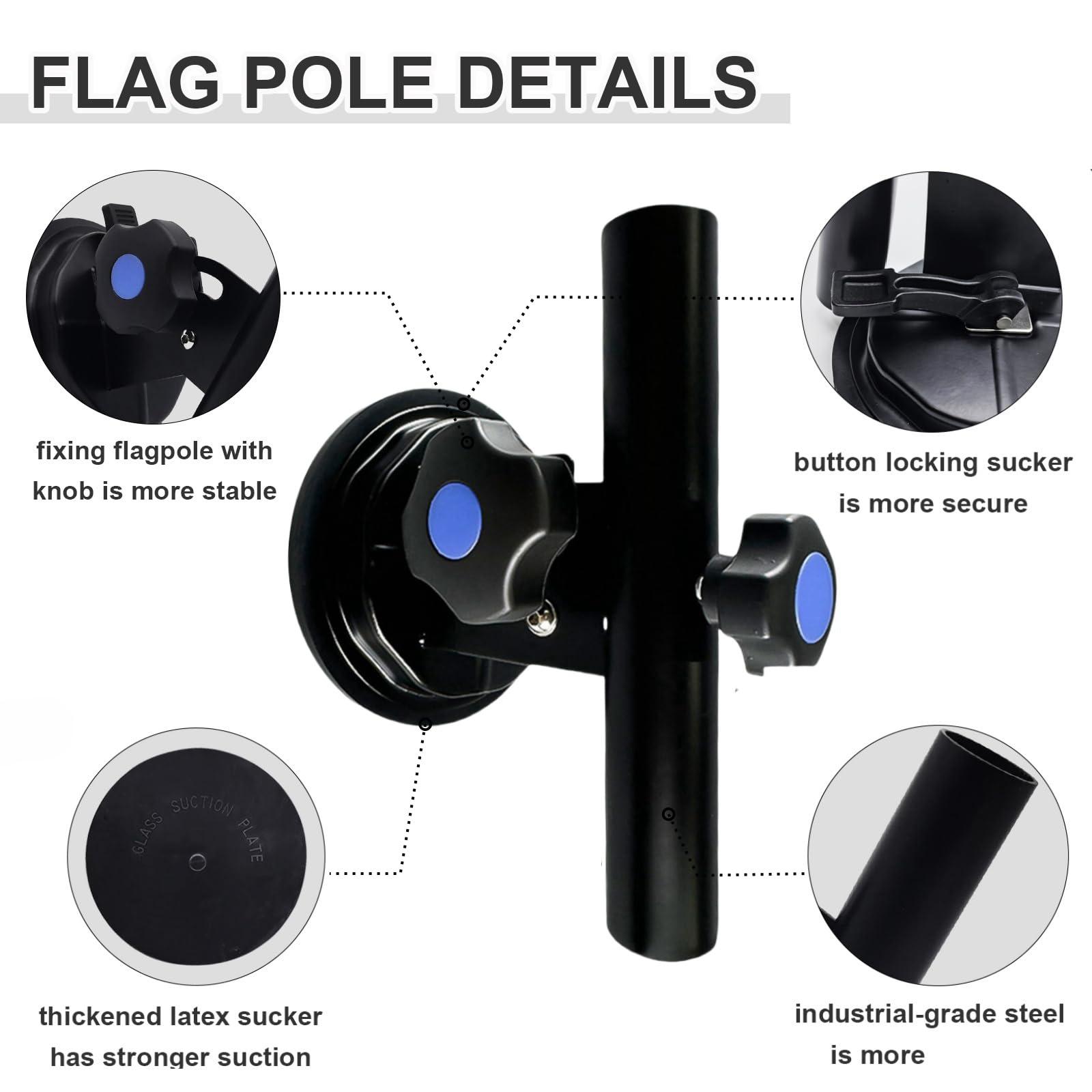 No Drill Quick Release Flagpole Bracket Rack Holder Adjustable Angles Secure Suction Base For Trucks Motorhomes Trailers 1
No Drill Quick Release Flagpole Bracket Rack Holder Adjustable Angles Secure Suction Base For Trucks Motorhomes Trailers 1