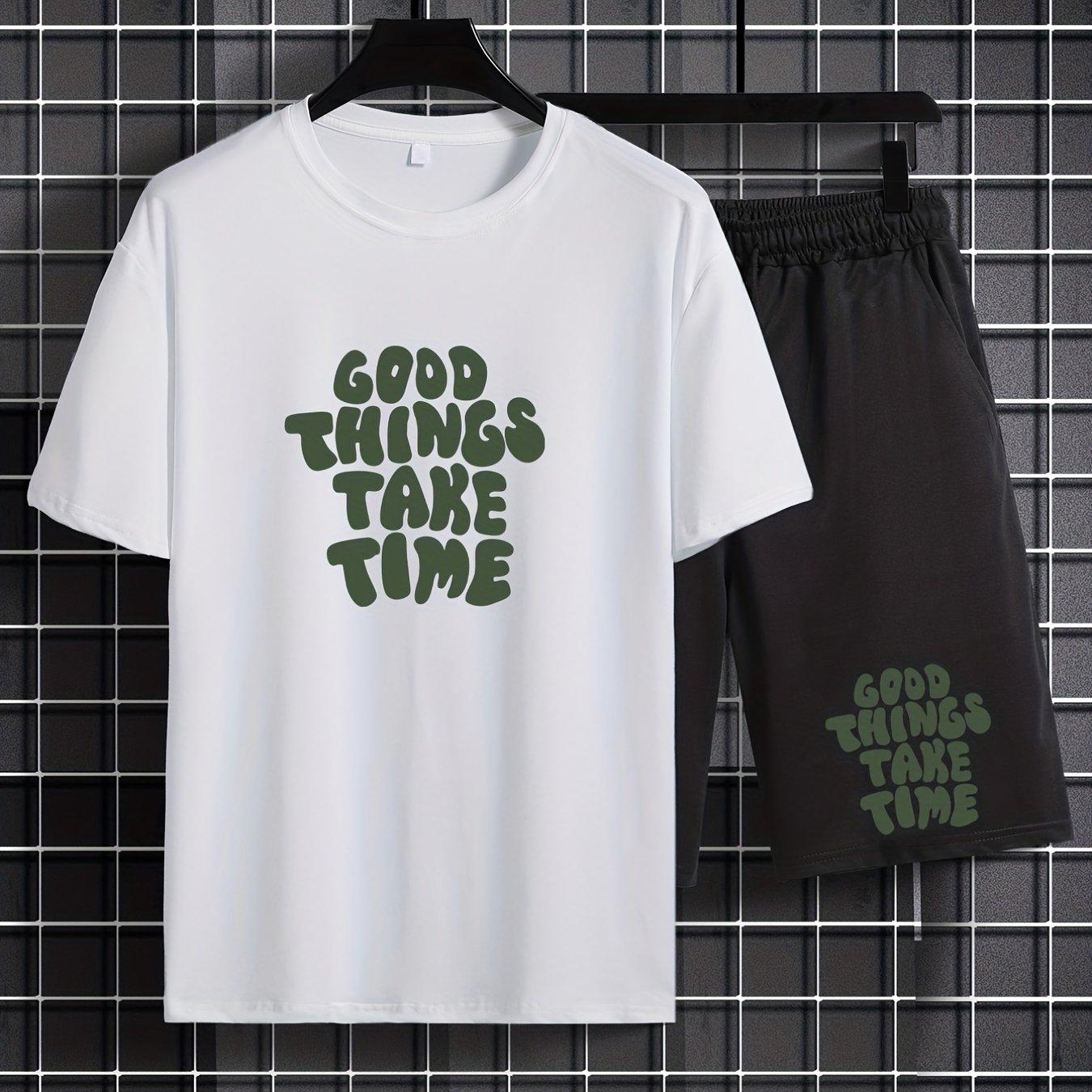 Мужской повседневный комплект Good Things Graphic Print: удобная футболка с круглым вырезом, коротким рукавом и шорты S
Мужской повседневный комплект Good Things Graphic Print: удобная футболка с круглым вырезом, коротким рукавом и шорты S