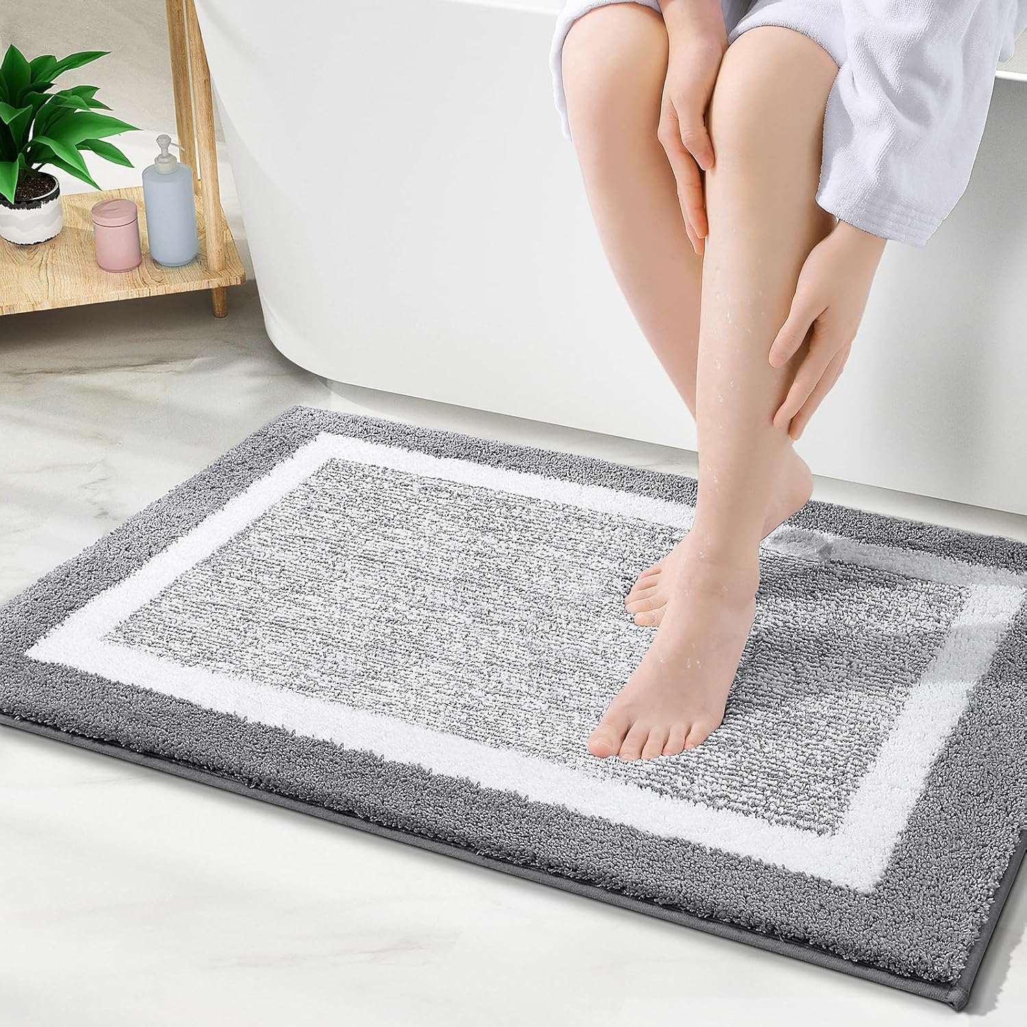 Microfiber Shaggy Absorbent Bath Mat Soft Bathroom Mat Non Slip Machine Washable Bathroom Rug Shower Mat Quick Dry Floor Mats 400MMx600MM серый
Microfiber Shaggy Absorbent Bath Mat Soft Bathroom Mat Non Slip Machine Washable Bathroom Rug Shower Mat Quick Dry Floor Mats 400MMx600MM серый