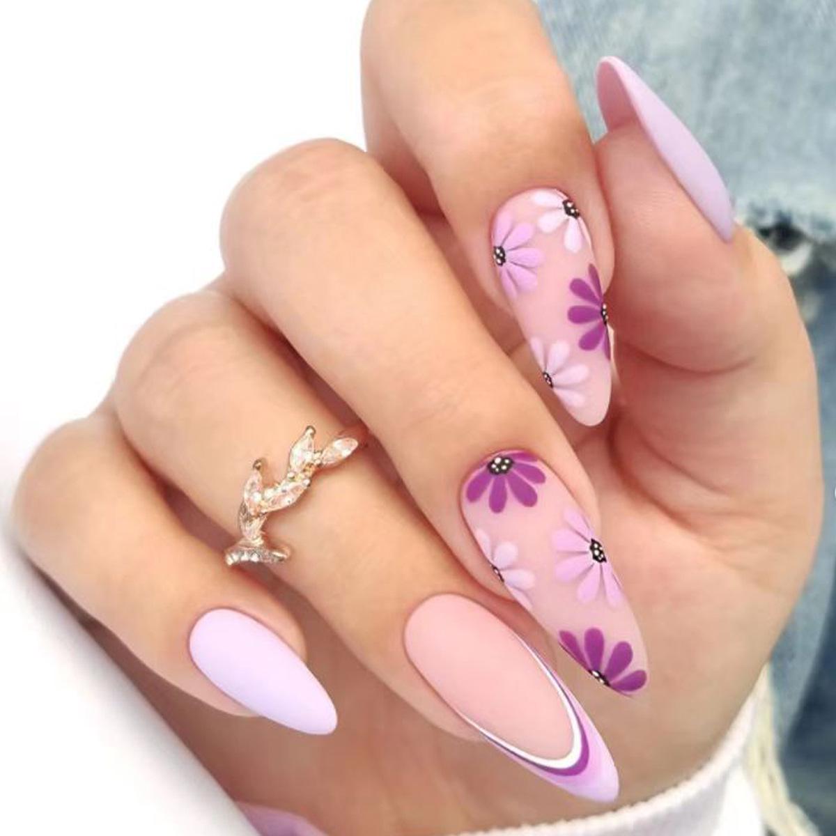 Box of 24 Cute Flower Purple Sweet Potato Water Drop Nails - Fresh, Waterproof, Ready-to-Wear Nail Tips
Box of 24 Cute Flower Purple Sweet Potato Water Drop Nails - Fresh, Waterproof, Ready-to-Wear Nail Tips