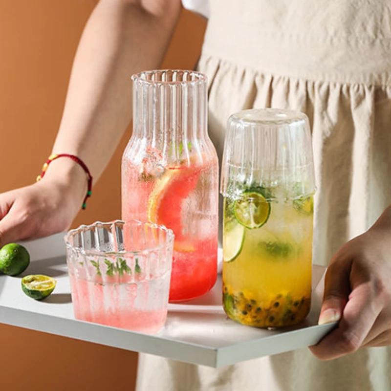 Transparent Water Carafe With Tumbler Cup Glass Water Bottle Sets Teacup Kitchen Pitcher Heat Resistant Milk Coffe Bottle Set 401-500ml
Transparent Water Carafe With Tumbler Cup Glass Water Bottle Sets Teacup Kitchen Pitcher Heat Resistant Milk Coffe Bottle Set 401-500ml