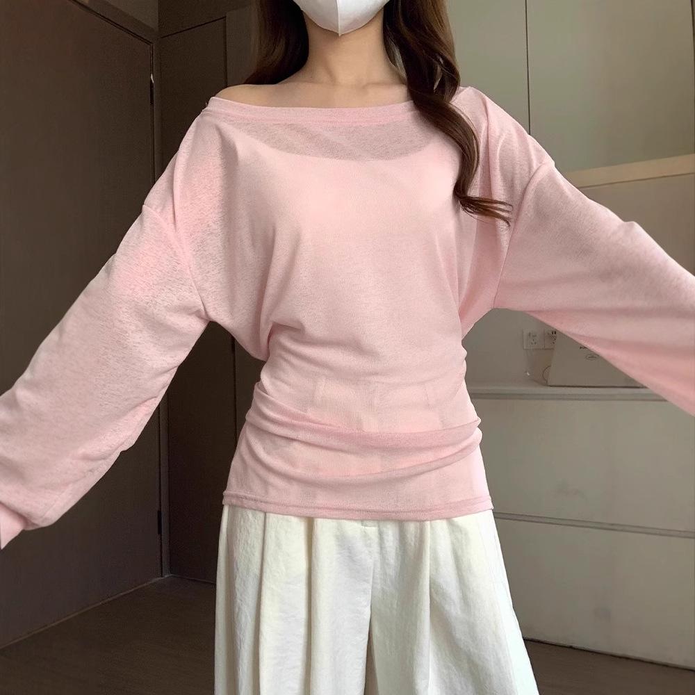 Women s Dopamine Dressing Ice Silk Off-Shoulder Cardigan Top - Slanted Neck, Long Sleeve, Slightly See-through, Waist-cinching Design M Premium
Women s Dopamine Dressing Ice Silk Off-Shoulder Cardigan Top - Slanted Neck, Long Sleeve, Slightly See-through, Waist-cinching Design M Premium