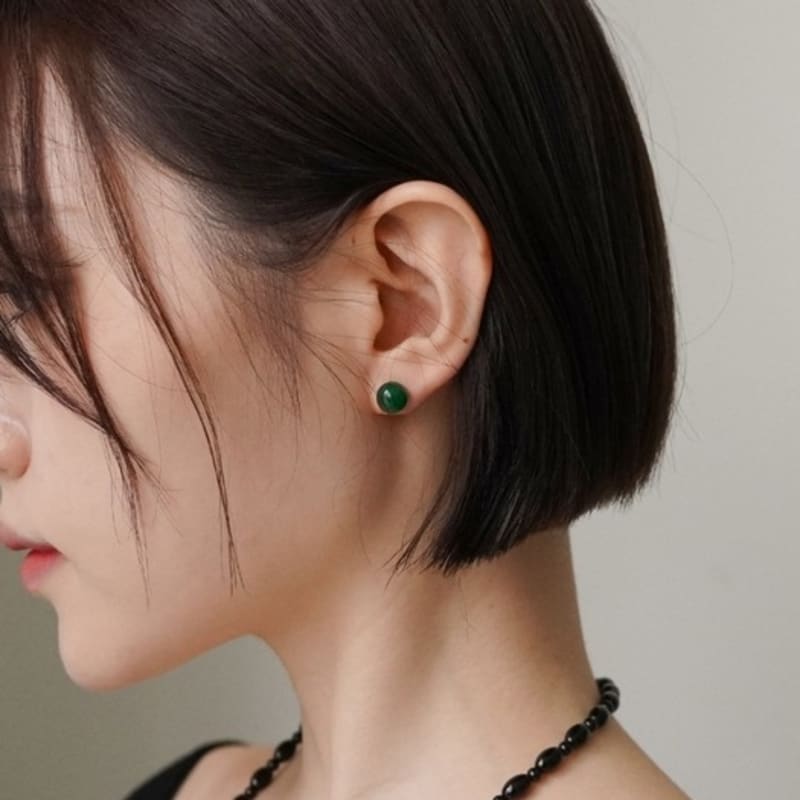 gemade Green pea earrings #E003 Green Onyx 8mm
gemade Green pea earrings #E003 Green Onyx 8mm