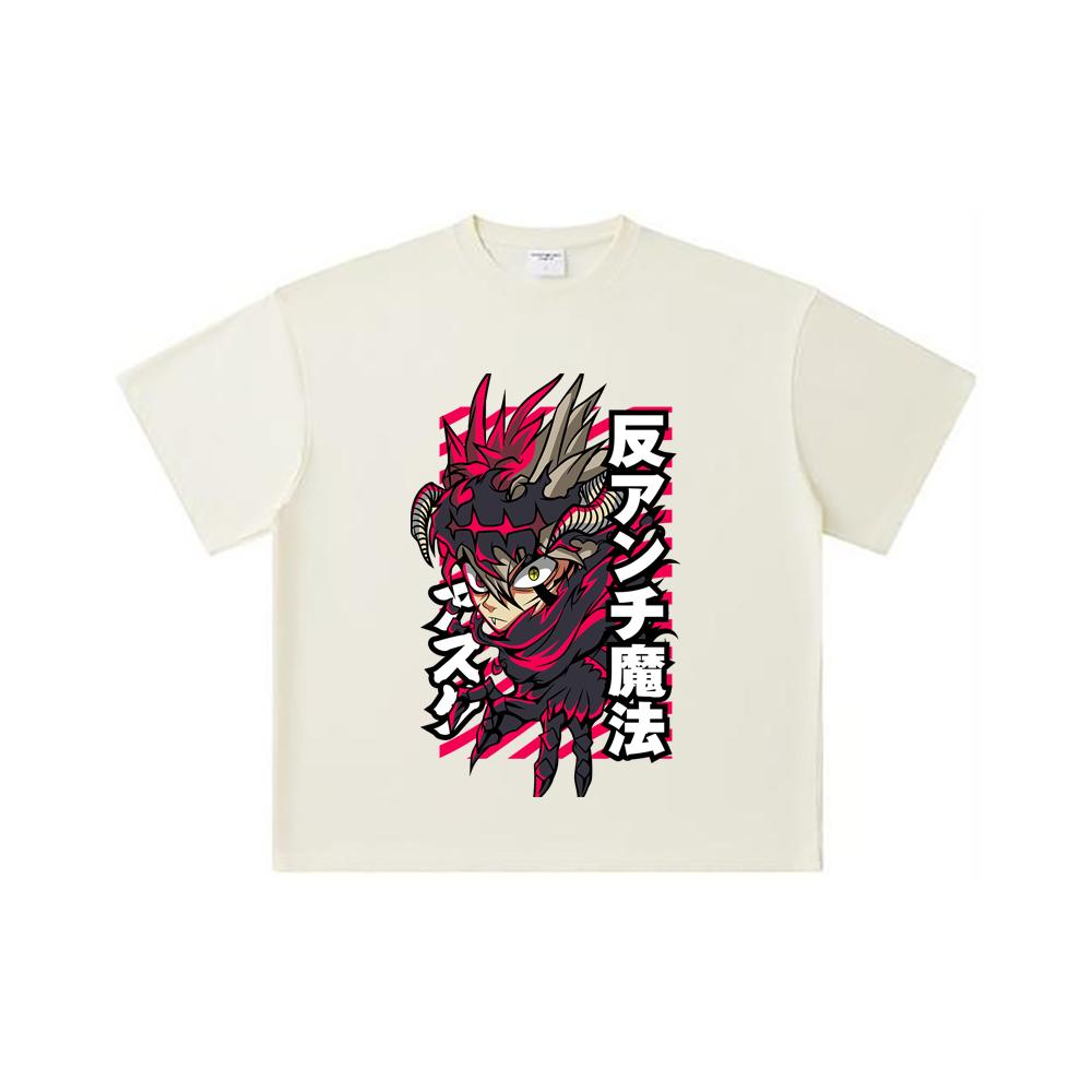 260 GSM Double Yarn 32 Count 100% Cotton Black Clover V5 Asta Demon Print Unisex Heavy Cotton T Shirt S
260 GSM Double Yarn 32 Count 100% Cotton Black Clover V5 Asta Demon Print Unisex Heavy Cotton T Shirt S