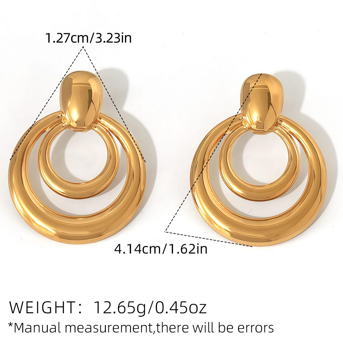 Double Hoop Stud Earrings by Caitlyn Minimalist Multi Knot Hoop Earrings Classic Gold Color Zircon Perfect Gift for Her
Double Hoop Stud Earrings by Caitlyn Minimalist Multi Knot Hoop Earrings Classic Gold Color Zircon Perfect Gift for Her