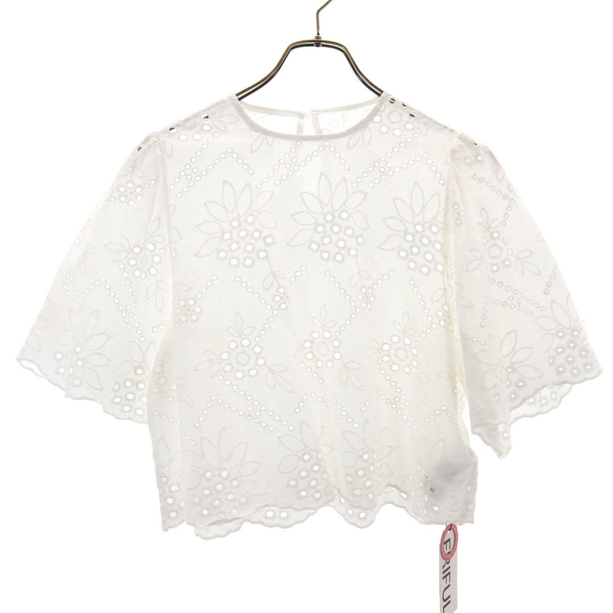 FRIFUL Floral lace Five-quarter sleeve blouse L white SHENE See-in Women Used
FRIFUL Floral lace Five-quarter sleeve blouse L white SHENE See-in Women Used