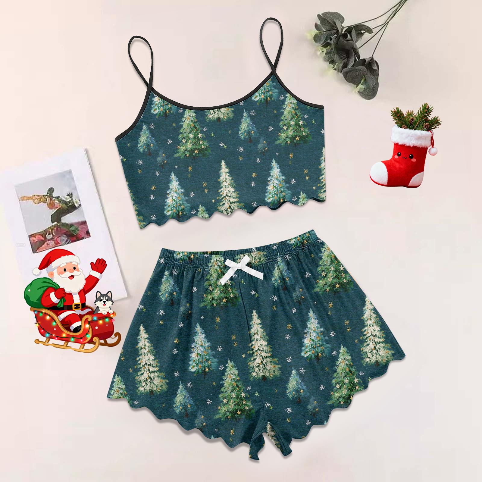 Женский рождественский комплект с ретро цветочным принтом, жилет без рукавов на подтяжках, шорты, пижамный комплект S зелёный
Женский рождественский комплект с ретро цветочным принтом, жилет без рукавов на подтяжках, шорты, пижамный комплект S зелёный