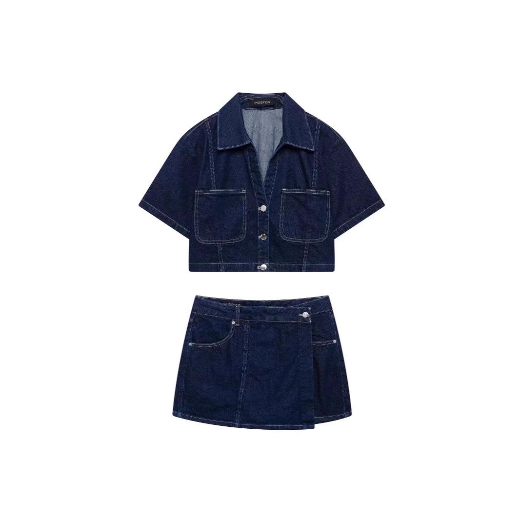 2025 Early Spring European & American Women s Versatile Denim Shirt & A-line Skort Set M
2025 Early Spring European & American Women s Versatile Denim Shirt & A-line Skort Set M