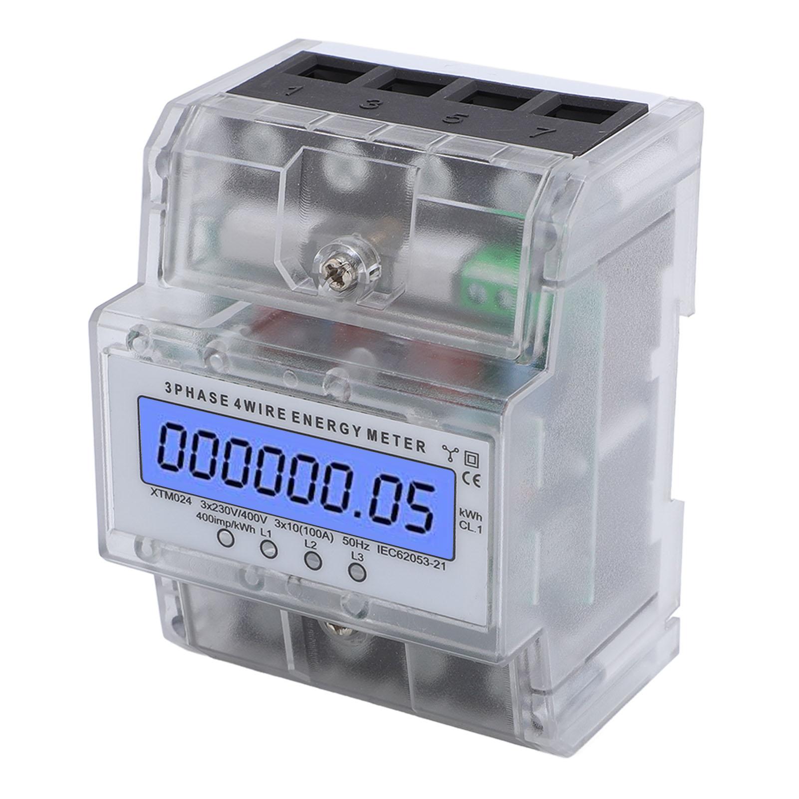 Electricity Meter 3 Phase 4 Wires LCD Backlight Digital Display DIN Rail Voltmeter Ammeter for
Electricity Meter 3 Phase 4 Wires LCD Backlight Digital Display DIN Rail Voltmeter Ammeter for