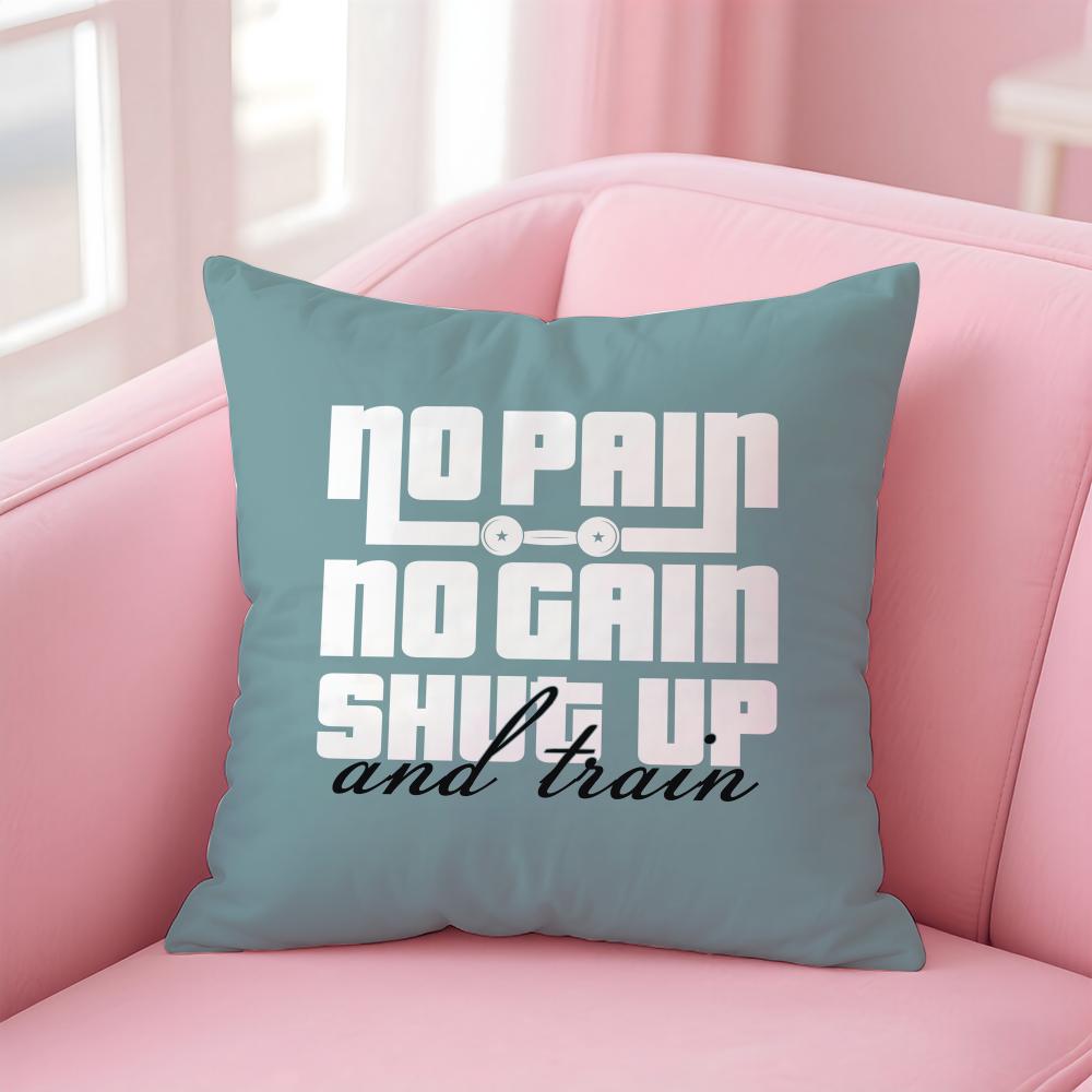 No Pain No Gain Cushion Cover Soft Plush Throw Pillow Cushion CoverDoubleSided Printed Pillow Case for Sofa Home Decor 30x30cm
No Pain No Gain Cushion Cover Soft Plush Throw Pillow Cushion CoverDoubleSided Printed Pillow Case for Sofa Home Decor 30x30cm