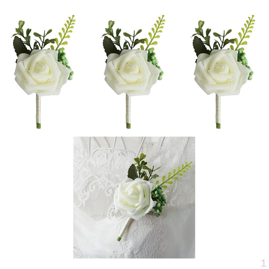 2шт ПЭ искусственные розовые цветы корсажи и бутоньерка для свадебной вечеринки, белое количество(3)
2шт ПЭ искусственные розовые цветы корсажи и бутоньерка для свадебной вечеринки, белое количество(3)
