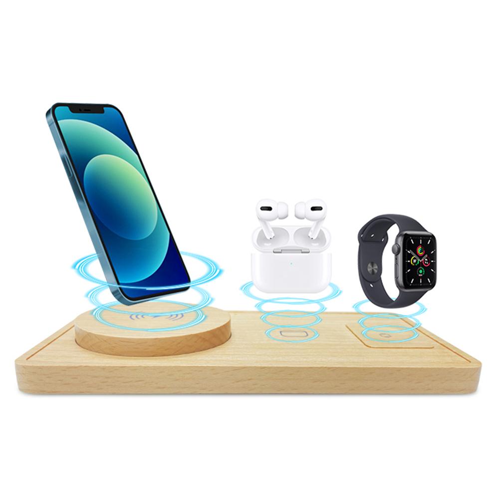 TH05 Ultra Thin 3 In 1 Wooden Wireless Charger 15W Fast Charging Dock for Phone/Earbuds/Watch As Shown A
TH05 Ultra Thin 3 In 1 Wooden Wireless Charger 15W Fast Charging Dock for Phone/Earbuds/Watch As Shown A
