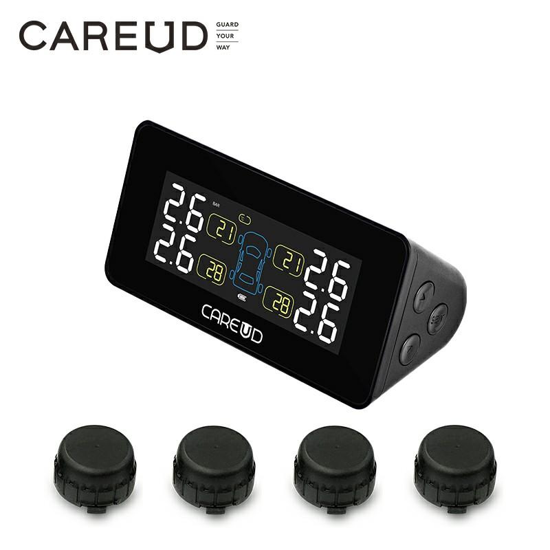 CAREUD Solar Car Wireless Tire Pressure Monitoring System With 4 Internal/External Sensors LCD Display Accurate measurement data 812-WF-Black
CAREUD Solar Car Wireless Tire Pressure Monitoring System With 4 Internal/External Sensors LCD Display Accurate measurement data 812-WF-Black