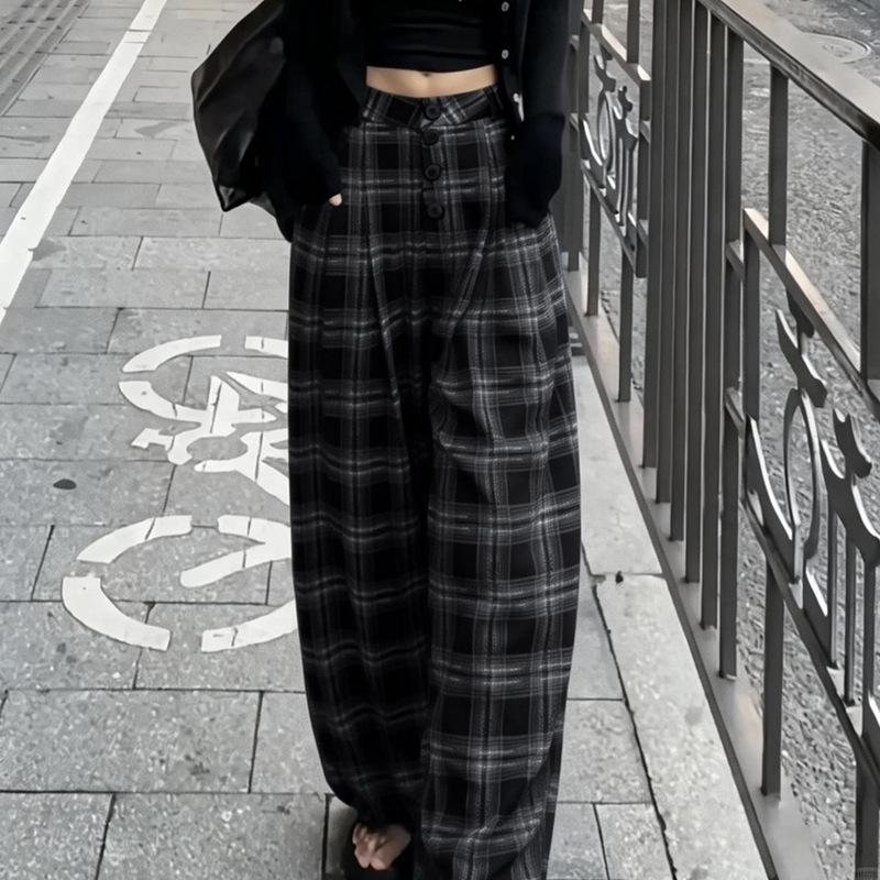 Vintage Dark Blue Plaid Wide-Leg High-Waisted Pants for Women - Spring 2026 Collection Small чёрный
Vintage Dark Blue Plaid Wide-Leg High-Waisted Pants for Women - Spring 2026 Collection Small чёрный