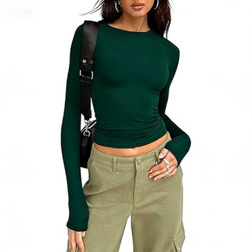 Women s Casual Short-sleeved T-shirt Spring and Autumn Solid Color Slim-fit Jumper T-shirt Women s Street Bottoming Shirt Top XXL темно-зелений колір
Women s Casual Short-sleeved T-shirt Spring and Autumn Solid Color Slim-fit Jumper T-shirt Women s Street Bottoming Shirt Top XXL темно-зелений колір