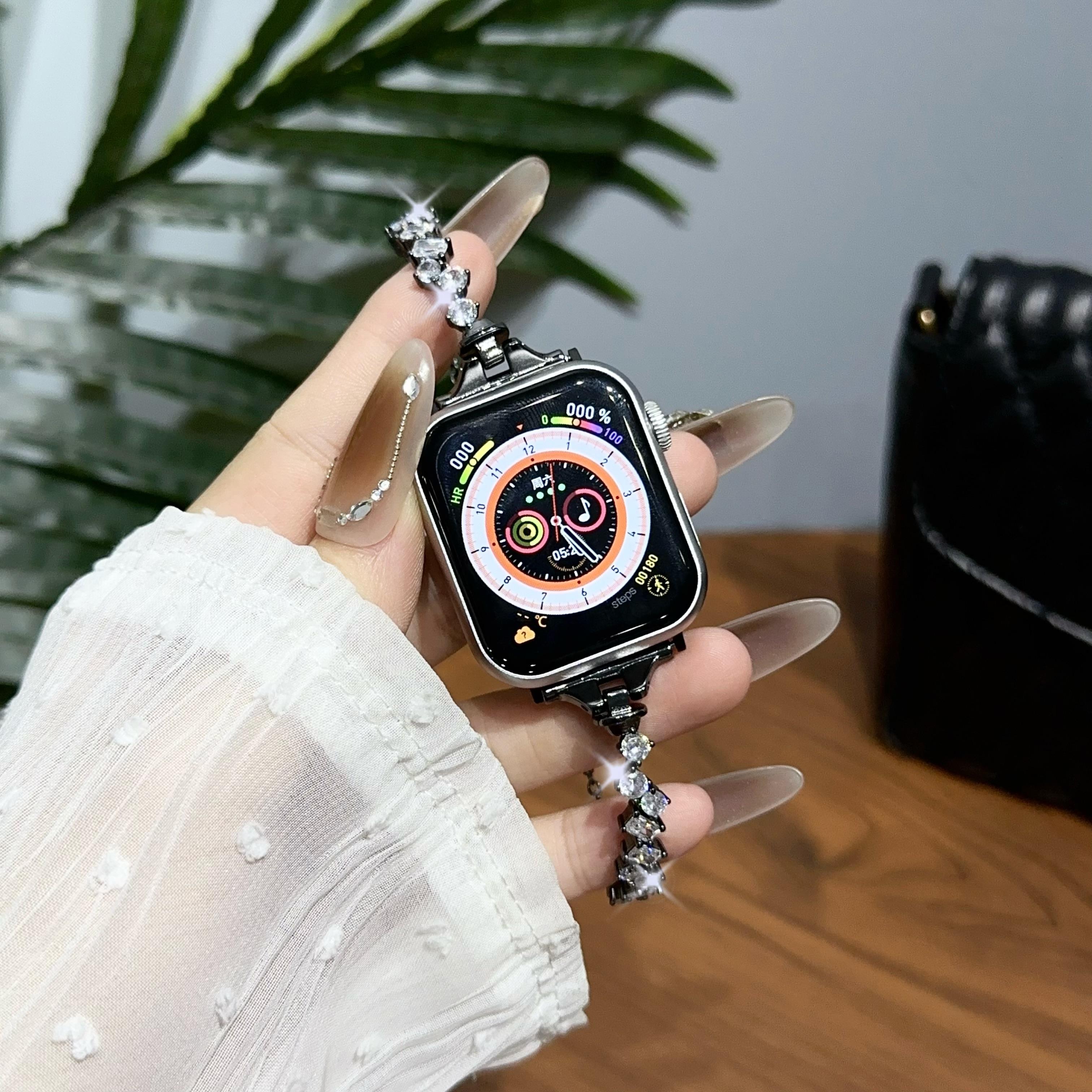 Розкішний ремінець для Apple Watch Series 9/8/7/6/5/4/3/2/1/se Crystal Watch Bracelet Pandent for Iwatch ultra 38 40 41 44 45 49mm Watch Accessories 42 44 45 49mm чорний
Розкішний ремінець для Apple Watch Series 9/8/7/6/5/4/3/2/1/se Crystal Watch Bracelet Pandent for Iwatch ultra 38 40 41 44 45 49mm Watch Accessories 42 44 45 49mm чорний