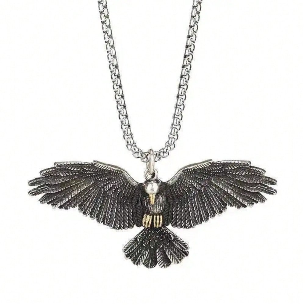 1-Piece 316L Stainless Steel Bird Pendant - Compact Crow Eagle Design for All Genders, Fashion Minimalist Necklace Gift
1-Piece 316L Stainless Steel Bird Pendant - Compact Crow Eagle Design for All Genders, Fashion Minimalist Necklace Gift