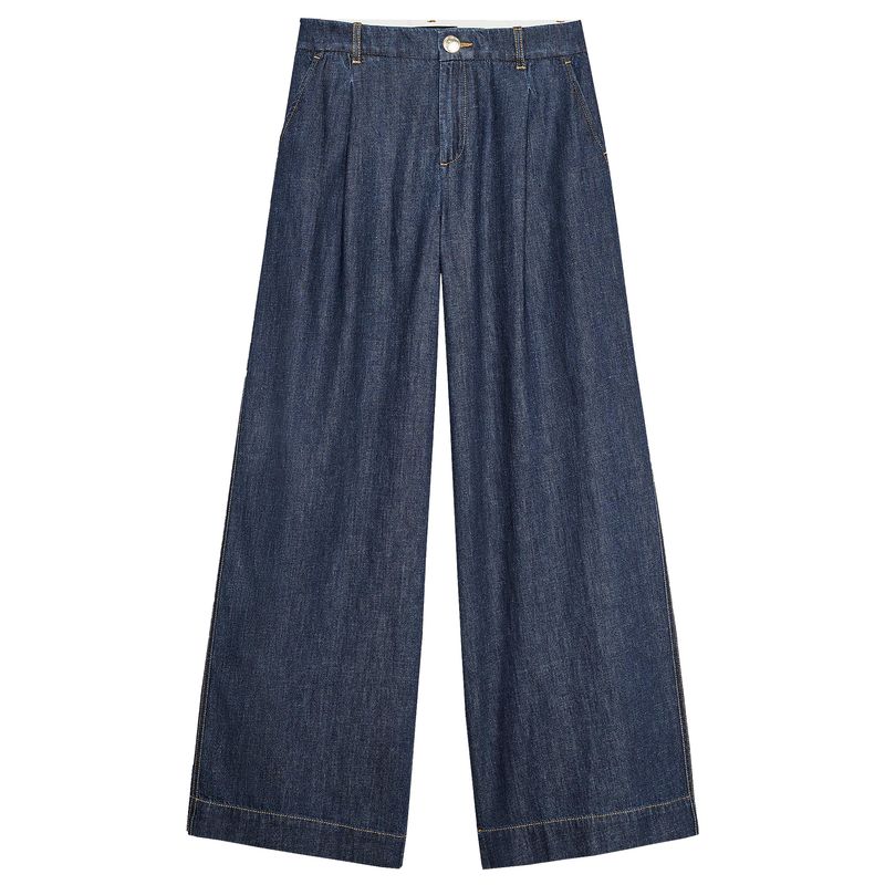 Zaprha 2025 New Arrival Denim Effect Wide Leg Relaxed High Waist Normcore Temperament Leisure Pleated Pants for Women 2881781 Deep Indigo L
Zaprha 2025 New Arrival Denim Effect Wide Leg Relaxed High Waist Normcore Temperament Leisure Pleated Pants for Women 2881781 Deep Indigo L