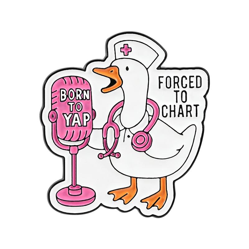 Professional Yapper Enamel Pins Born to Yap Forced to Chart Brooches Lapel Badge Goose Duck Cat Jewelry Gift for Friends
Professional Yapper Enamel Pins Born to Yap Forced to Chart Brooches Lapel Badge Goose Duck Cat Jewelry Gift for Friends
