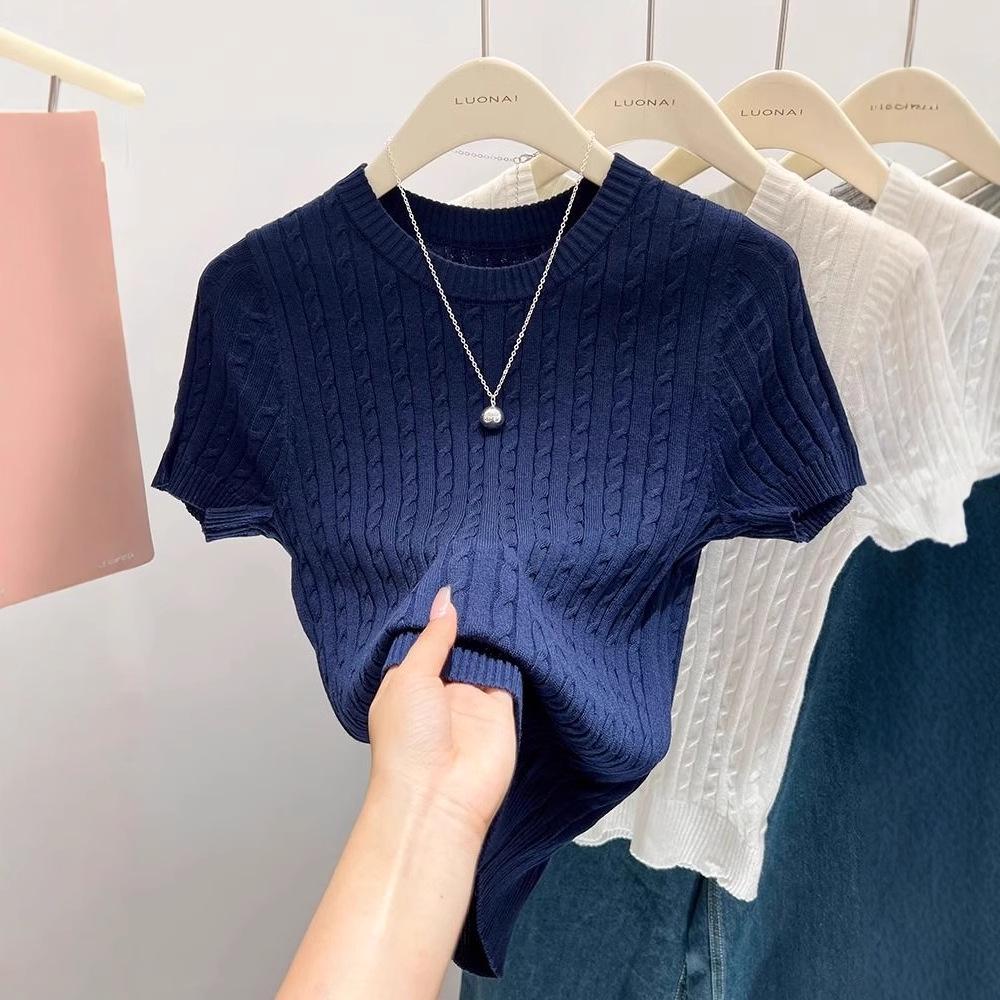 Women s Dark Blue Slim Fit Knit T-Shirt - Short Sleeve, Lightweight Summer Top. Extra Large чёрный
Women s Dark Blue Slim Fit Knit T-Shirt - Short Sleeve, Lightweight Summer Top. Extra Large чёрный