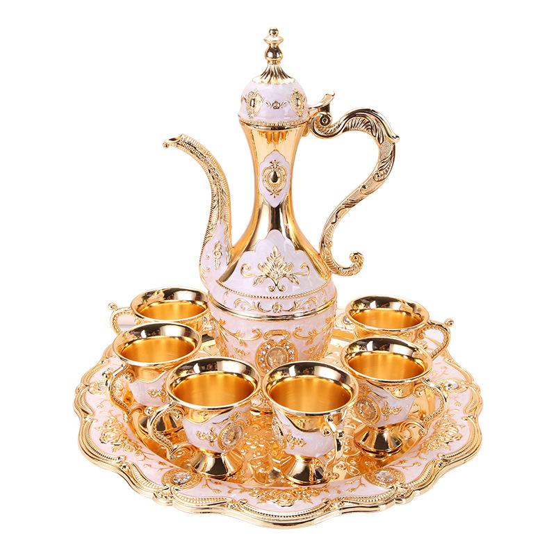 8-piece white wine glass wine dispenser household small wine glass wine set western-style metal hip flask high-end decoration
8-piece white wine glass wine dispenser household small wine glass wine set western-style metal hip flask high-end decoration