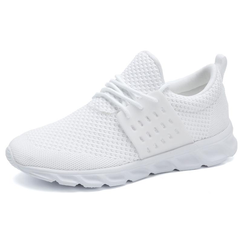 Damyuan Женская обувь Слипоны Модные кроссовки Белые Спортивные кроссовки для бега Кроссовки Дышащие Тренировочные Кроссовки для ходьбы Теннисные туфли 42 белый