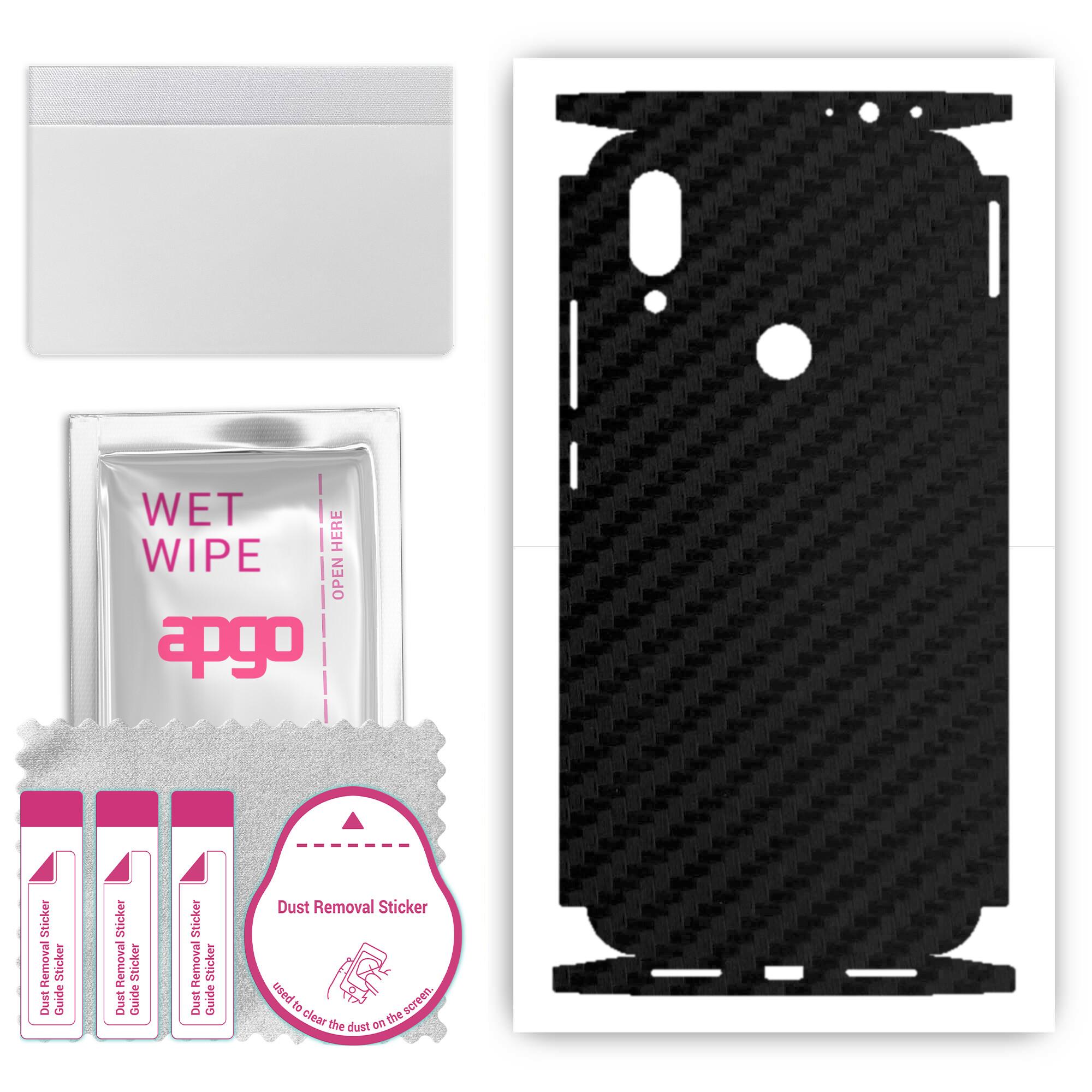 Apgo Protective Skin Sticker for the back+sides compatible with Xiaomi Redmi 7, Full Wrap Film, Foil, Vinyl - Pattern Carbon Black
Apgo Protective Skin Sticker for the back+sides compatible with Xiaomi Redmi 7, Full Wrap Film, Foil, Vinyl - Pattern Carbon Black