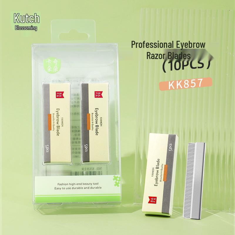 Kaqidodo 10-Piece Stainless Steel Wavy Eyebrow Razor Blades - KK857 Microblading Makeup Shaver
Kaqidodo 10-Piece Stainless Steel Wavy Eyebrow Razor Blades - KK857 Microblading Makeup Shaver