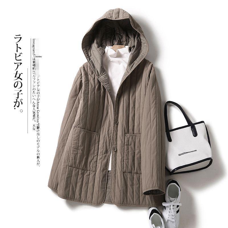 Italian Women s European Style Ribbed Hooded Down Jacket - Fashionable High-End Cotton Outerwear XL (125-140 lbs) кавовий
Italian Women s European Style Ribbed Hooded Down Jacket - Fashionable High-End Cotton Outerwear XL (125-140 lbs) кавовий