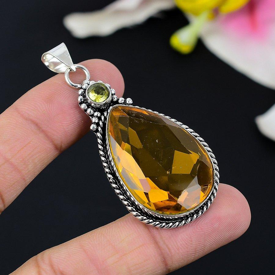 Honey Topaz, Citrine Gemstone 925 Sterling Silver Jewelry Pendant 2.09 KG-112
Honey Topaz, Citrine Gemstone 925 Sterling Silver Jewelry Pendant 2.09 KG-112