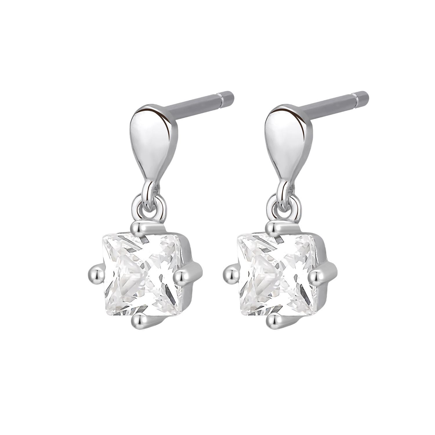 925 Sterling Silver Square CZ Drop Earrings - Gold Plated Cubic Zirconia Dangle Earrings for Women, Elegant Minimalist Jewelry серебряный
925 Sterling Silver Square CZ Drop Earrings - Gold Plated Cubic Zirconia Dangle Earrings for Women, Elegant Minimalist Jewelry серебряный