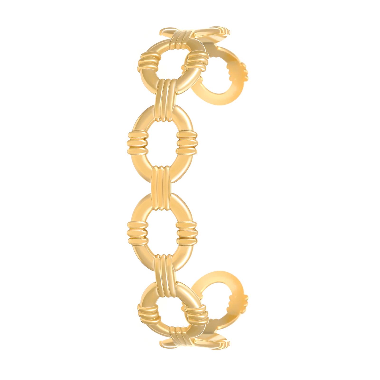 Stackable Geometric Bracelet 18K Gold Plated Stainless Steel Allergy Resistant Jewelry Retro Design Formal Casual Wear
Stackable Geometric Bracelet 18K Gold Plated Stainless Steel Allergy Resistant Jewelry Retro Design Formal Casual Wear