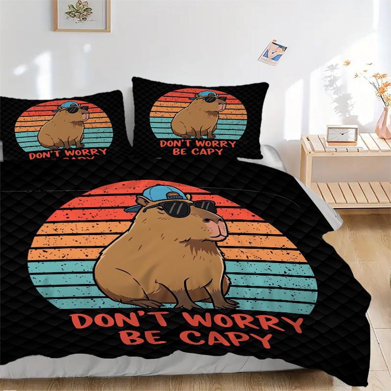 Don t Worry Be Capy Bedding Set Comforter Cover Gift for Bedroom,Includes 1 Cover and 2 Pillowcases, No InsertB622 135x200cm
Don t Worry Be Capy Bedding Set Comforter Cover Gift for Bedroom,Includes 1 Cover and 2 Pillowcases, No InsertB622 135x200cm