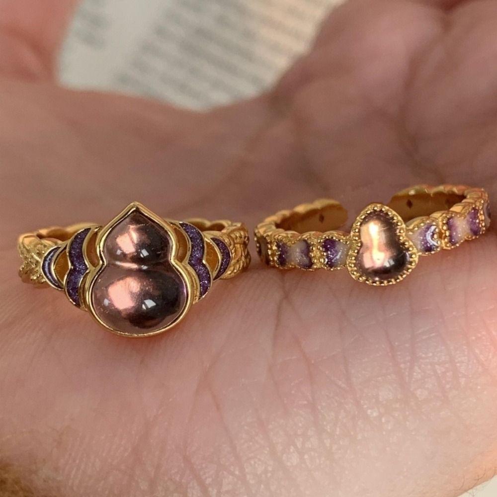 Exquisite Vintage Rings Lucky Metal Open Rings Retro Enamel Finger Ring Ladies Big Gourd
Exquisite Vintage Rings Lucky Metal Open Rings Retro Enamel Finger Ring Ladies Big Gourd