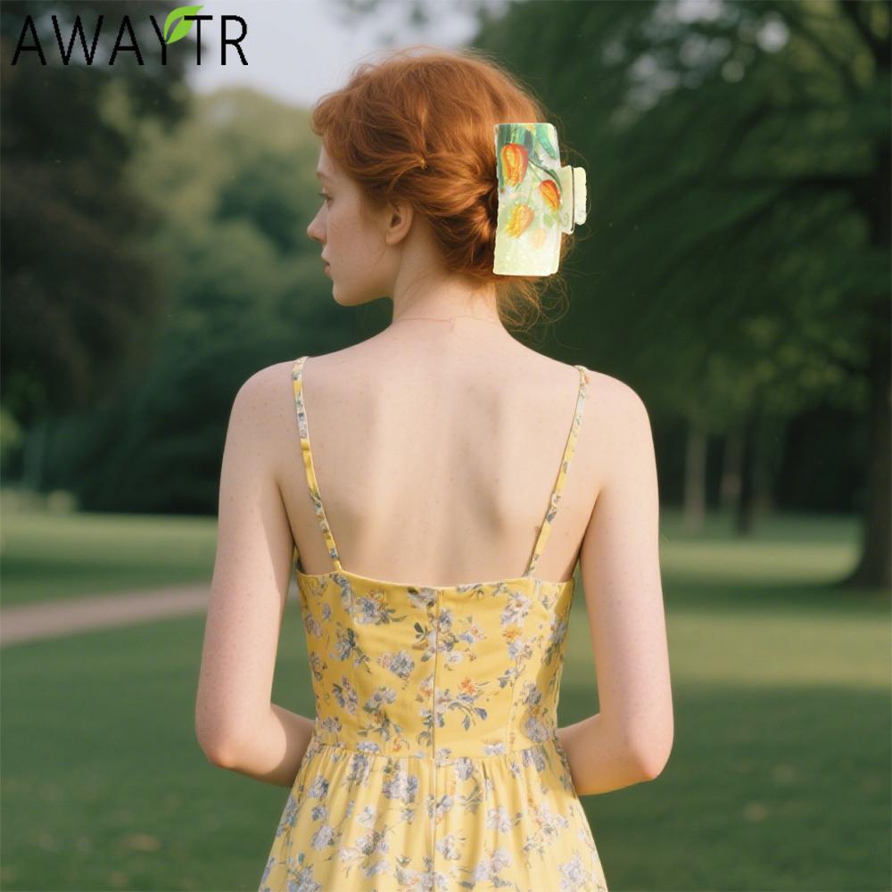 AWAYTR Pastoral Tulip Hair Claws Fashion Acrylic Hair Clips Crab For Women Girl Gift Hair Accessories Valentine Headwear
AWAYTR Pastoral Tulip Hair Claws Fashion Acrylic Hair Clips Crab For Women Girl Gift Hair Accessories Valentine Headwear