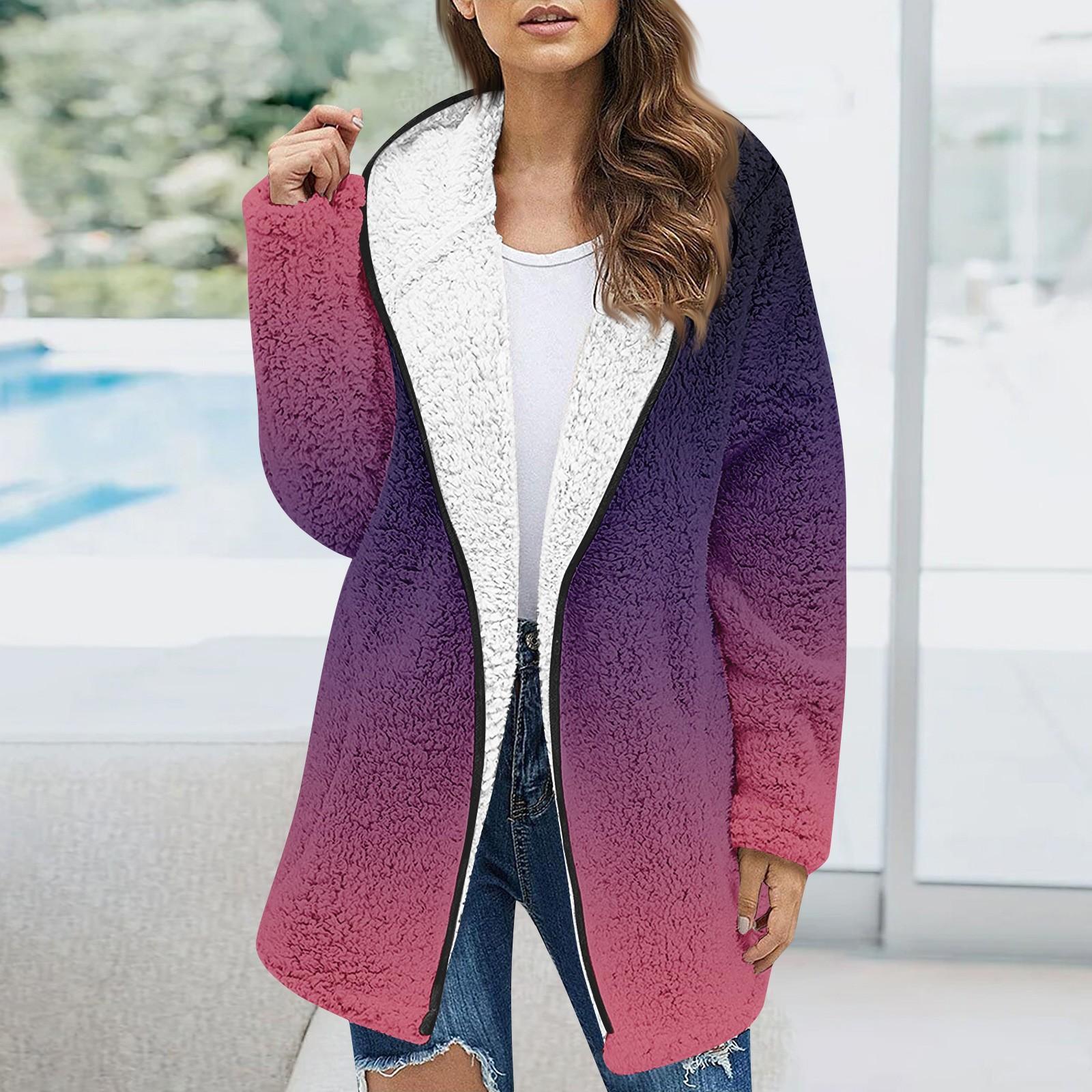 Женская модная осенне-зимняя толстая плюшевая куртка с карманами и длинными рукавами, топ S фиолетовый
Женская модная осенне-зимняя толстая плюшевая куртка с карманами и длинными рукавами, топ S фиолетовый