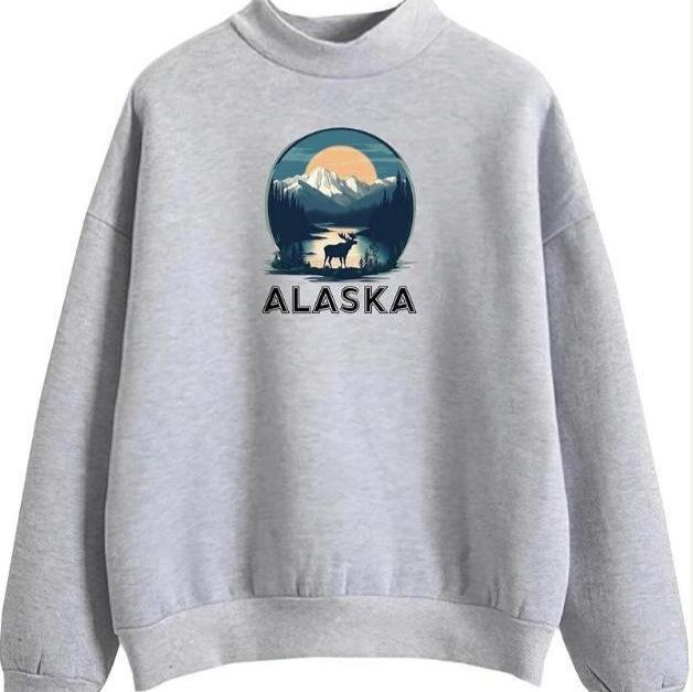 2024 ALASA Cotton Crew Neck Sweatshirt - European & American Popular Print, Casual & Versatile Loose Fit Top L темно-синий
2024 ALASA Cotton Crew Neck Sweatshirt - European & American Popular Print, Casual & Versatile Loose Fit Top L темно-синий
