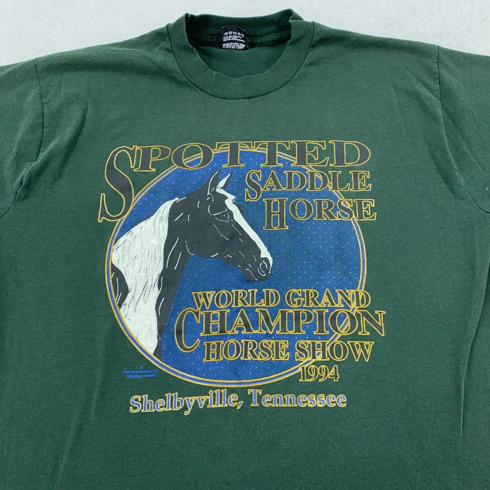 Vintage Spotted Saddle Horse Shirt Mens M/L Green Champion Horse Show 90s USA 2XL
Vintage Spotted Saddle Horse Shirt Mens M/L Green Champion Horse Show 90s USA 2XL