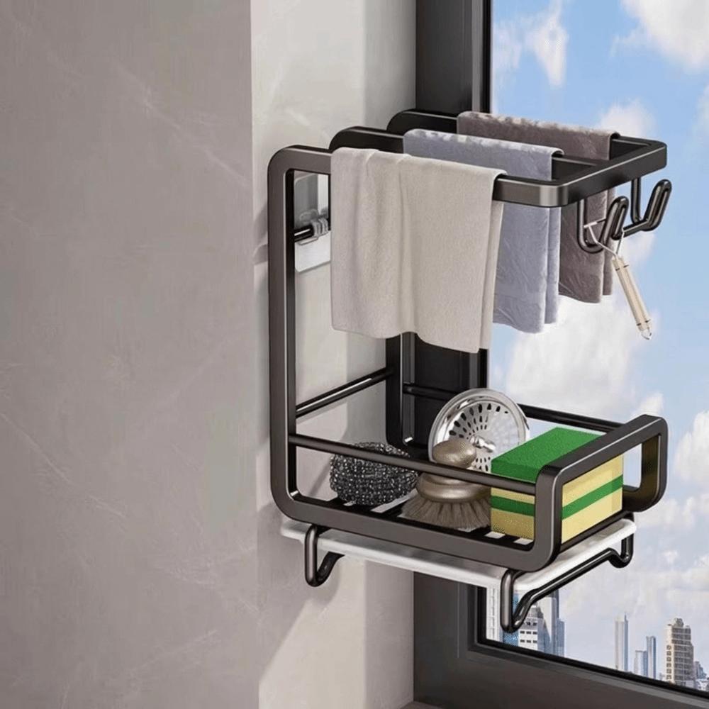 Multifunctional Wall-mounted Dishcloth Rack Countertop Space Saving Sink Drain Rack 2 Layers Kitchen Storage Rack Sink Area
Multifunctional Wall-mounted Dishcloth Rack Countertop Space Saving Sink Drain Rack 2 Layers Kitchen Storage Rack Sink Area