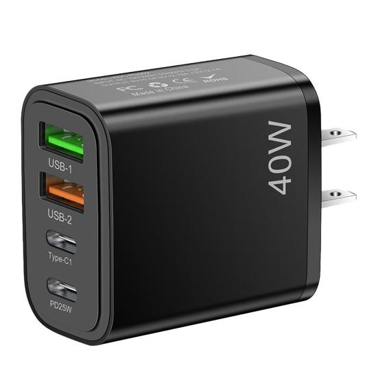 40W Phone Charger Head 2USB 2PD Fast Charging High Power Universal US Plug Travel Wall Charger Adapter for iPhone for Samsung for Huawei for Xiaomi US Plug чорний
40W Phone Charger Head 2USB 2PD Fast Charging High Power Universal US Plug Travel Wall Charger Adapter for iPhone for Samsung for Huawei for Xiaomi US Plug чорний