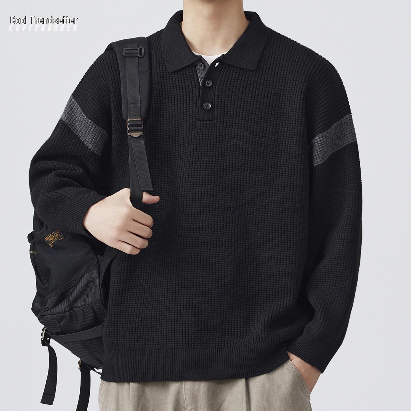 American Style Lapel Waffle Knit 2025 Men s Color Block High-End Warm Autumn/Winter Sweater. M (suitable for 52-65 kg) чорний
American Style Lapel Waffle Knit 2025 Men s Color Block High-End Warm Autumn/Winter Sweater. M (suitable for 52-65 kg) чорний