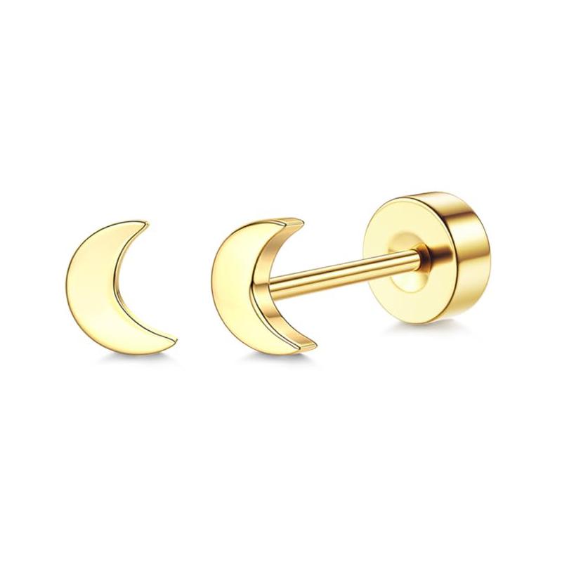 Bobisty 1 Pair 14K Gold Plated Flat Back Stud Hoops Earrings for Women Men CZ Stainless Steel Cute Cartilage Piercing Jewelry
Bobisty 1 Pair 14K Gold Plated Flat Back Stud Hoops Earrings for Women Men CZ Stainless Steel Cute Cartilage Piercing Jewelry