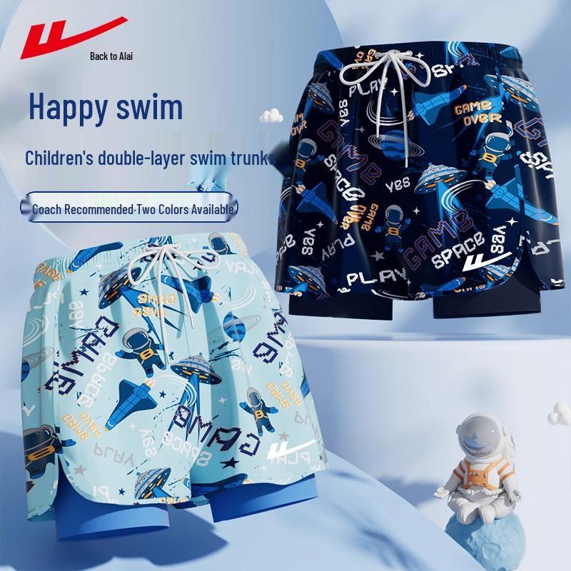Hui Li Boys Double Layer Swim Trunks - Summer Anti-Embarrassment Swimwear Set for Kids 2XL (Height 120-130cm, Weight 45-55 kg)
Hui Li Boys Double Layer Swim Trunks - Summer Anti-Embarrassment Swimwear Set for Kids 2XL (Height 120-130cm, Weight 45-55 kg)
