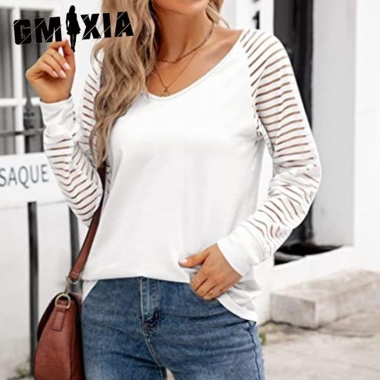 GMXIA Autumn Winter Women s Patchwork Long Sleeve Top Striped Casual Loose Shirt T-shirt S чёрный
GMXIA Autumn Winter Women s Patchwork Long Sleeve Top Striped Casual Loose Shirt T-shirt S чёрный