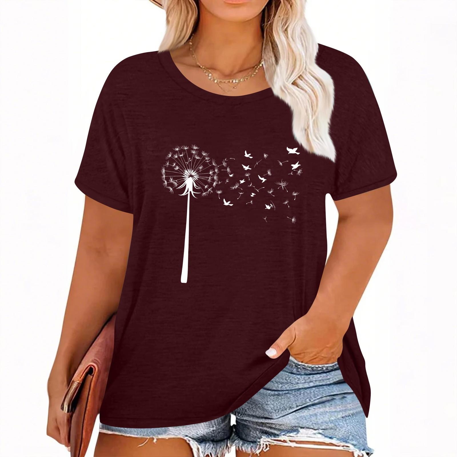Women s Hawaiian Floral Print Short Sleeve T-Shirt Top L винний
Women s Hawaiian Floral Print Short Sleeve T-Shirt Top L винний