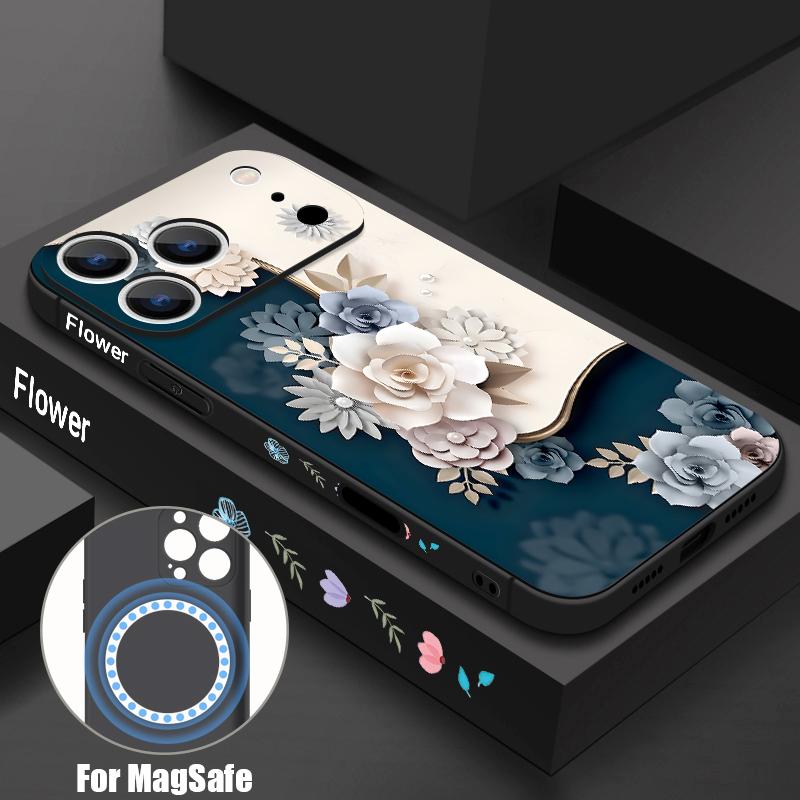 Romantic Rose Flower Pattern Case For iPhone 17 Pro Max iPhone 16 15 14 13 Pro Max Magnetic For Magsafe Soft Silicone Phone Back Cover iPhone 16E/17E чёрный
Romantic Rose Flower Pattern Case For iPhone 17 Pro Max iPhone 16 15 14 13 Pro Max Magnetic For Magsafe Soft Silicone Phone Back Cover iPhone 16E/17E чёрный